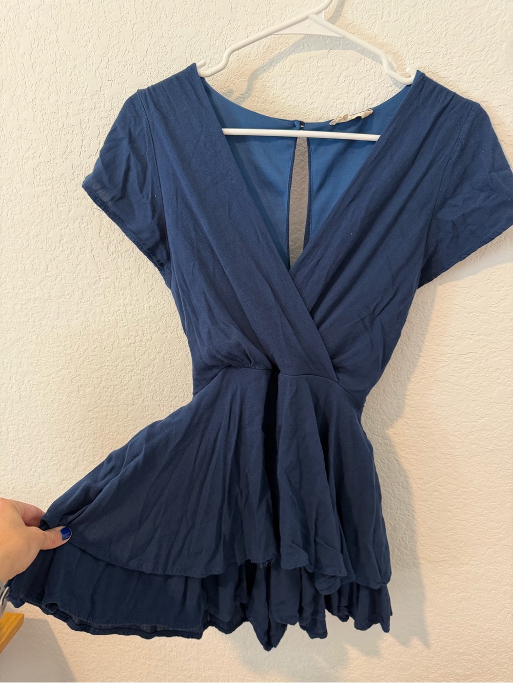 Altar'd State Navy Wrap- romper